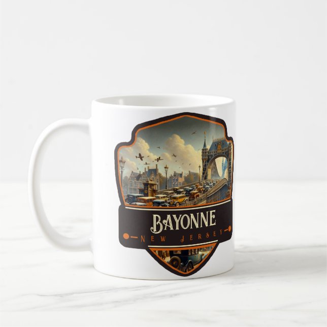 Caneca De Café Bayonne, Nova Jersey | Vintage (Esquerda)