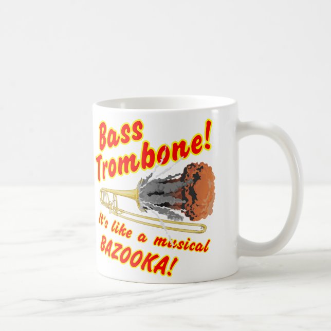 Caneca De Café Bazooka baixo do Musical do Trombone (Direita)