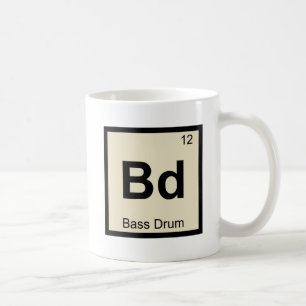 Caneca De Café Bd - Bumbo Música Química Tabela Periódica