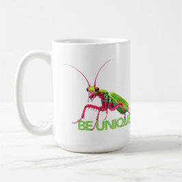 Caneca De Café BE inseto ÚNICO rezando mantis groovy inseto arte