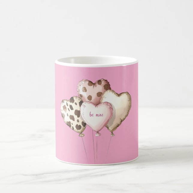 Caneca De Café Be Mine Heart Balloons Love Valentine's Day (Centro)