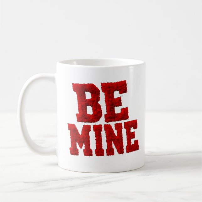 Caneca De Café Be Mine Heart Love Coffee Cup Valentine's Day mug (Esquerda)