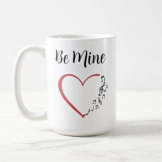 Caneca De Café Be Mine Music Heart