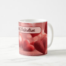 Caneca de Café Be My Valentine Cheia de Amor