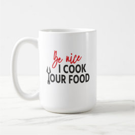Caneca De Café Be nice I cook Your food - Relationship rules