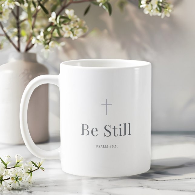 Caneca De Café Be Still Christian Mug – Psalm 46:10 Scripture (Criador carregado)