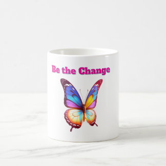 Caneca De Café Be the Change - Inspirerende Vlinder Illustratie