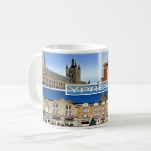 Caneca De Café BE Ypres - Lakenhal, no Museu Flanders Fields -