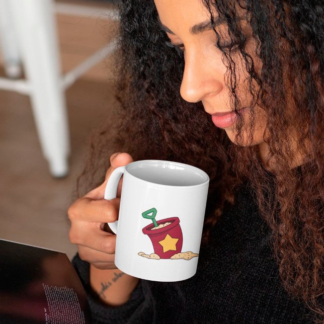 Caneca De Café Beach Bucket And Shovel Coffee Mug (Criador carregado)