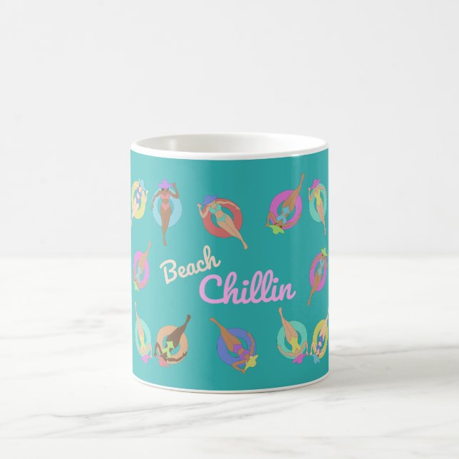 Caneca De Café Beach Chillin Girls (Centro)