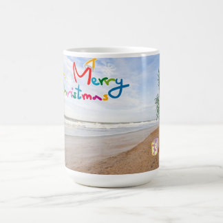 CANECA DE CAFÉ BEACH CHRISTMAS CHRISTMAS CLOCK