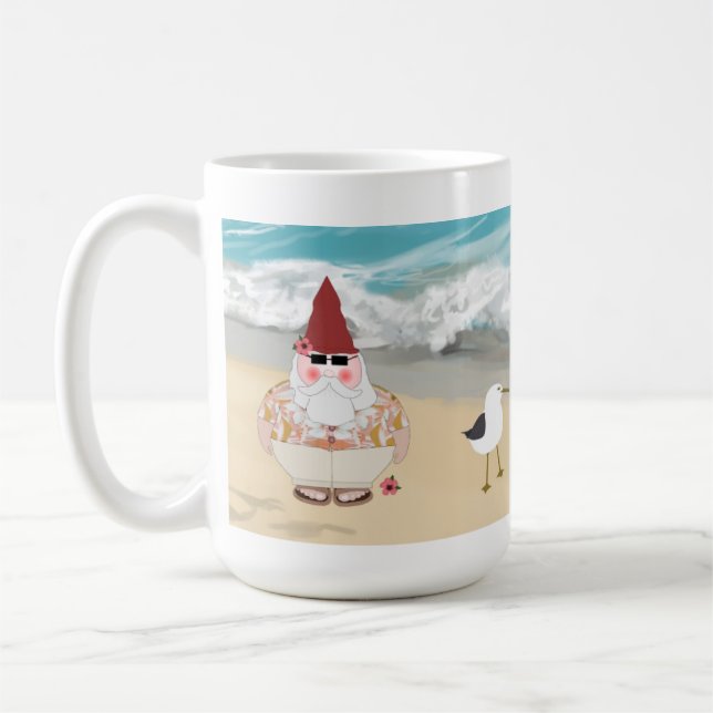Caneca De Café Beach Gnome MugMug (Esquerda)