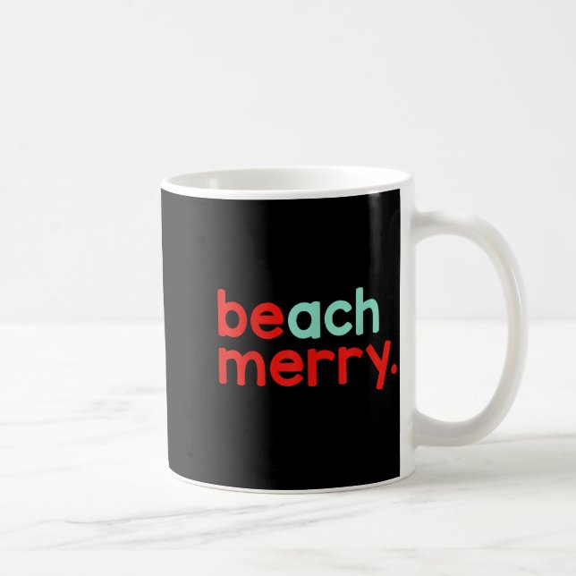 Caneca De Café Beach Merry Christmas  (Direita)