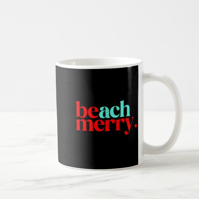 Caneca De Café Beach Merry Christmas Funny  (Direita)