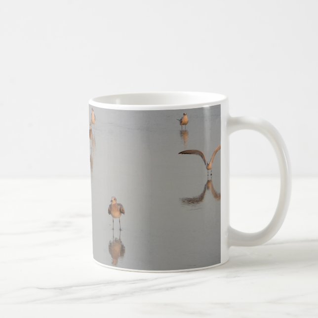 Caneca De Café Beach Nature Photo Florida Birds Ocean Photo Cute (Direita)
