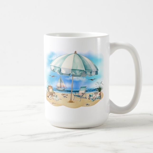 Caneca De Café Beach Scene Mug (Direita)