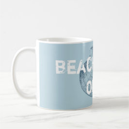 Caneca De Café Beach Vibes Apenas Algodão Descaroçado Madeira Lum