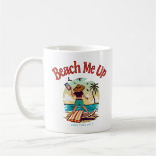 Caneca De Café Beach Vibes: Summer Selfie Adventure