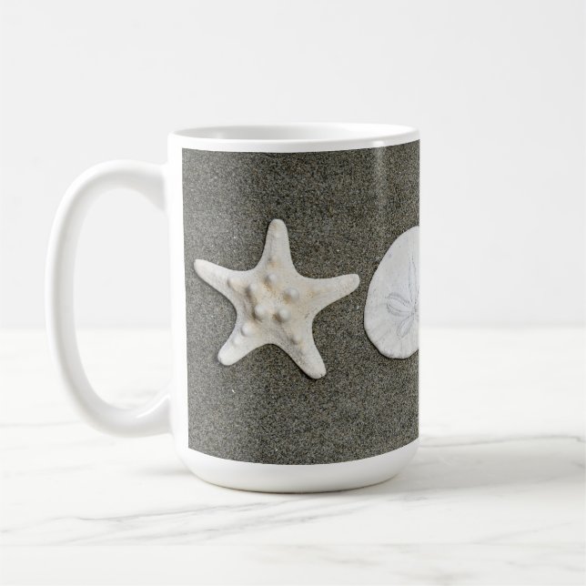 Caneca De Café Beach X's e O's Photo Coffee Mug (Esquerda)