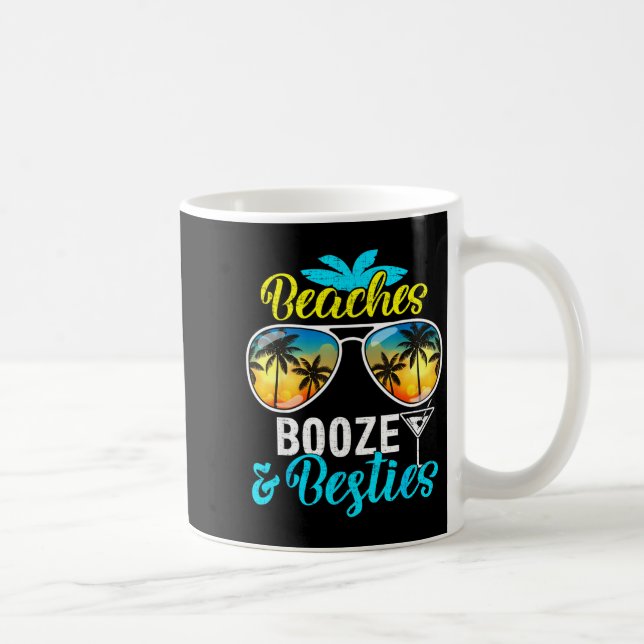 Caneca De Café Beaches booze besties girls trip 2026 florida (Direita)