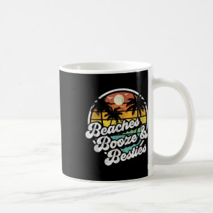 Caneca De Café Beaches Booze E Besties Engraçado Retro 70s Beach