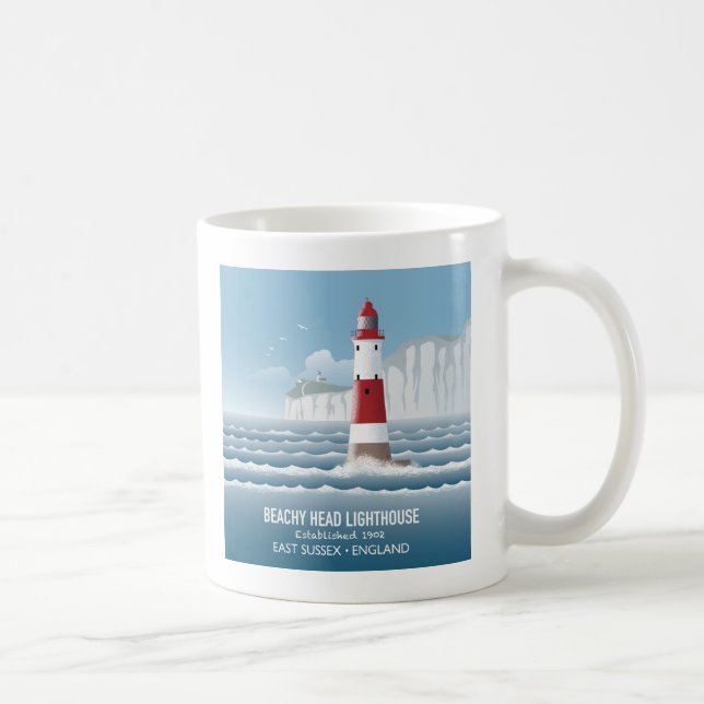 Caneca De Café Beachy Head Lighthouse (Direita)