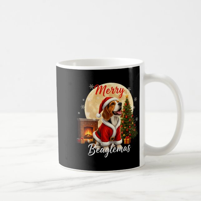 Caneca De Café Beagle Christmas Beagle Costume Beagle Xmas Merry  (Direita)