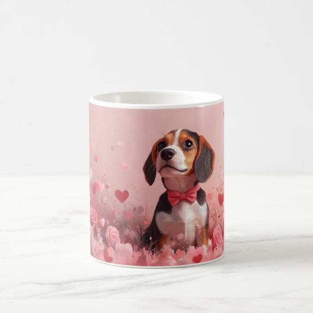 Caneca De Café Beagle com Rosas - Dia dos Namorados (Centro)