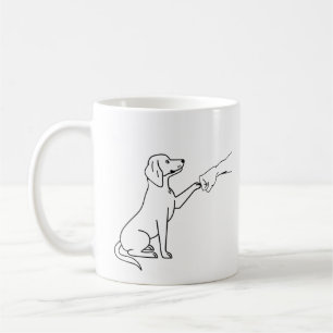 Caneca De Café Beagle Cumprimento de Punho Presente para Amant