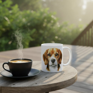 Caneca De Café Beagle de cor da água