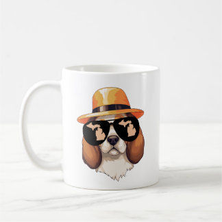 Caneca De Café Beagle de Michigan Usando Óculos de Sol