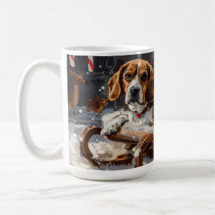 Caneca De Café Beagle Dog Natal Festivo