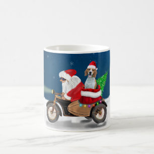 Caneca De Café Beagle Dog Natal Papai Noel