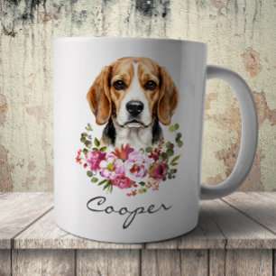Caneca De Café Beagle em Aquarela