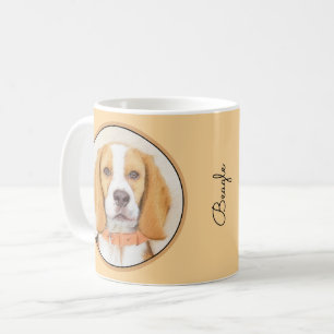 Caneca De Café Beagle Hound Dog Painting Original Animal Art