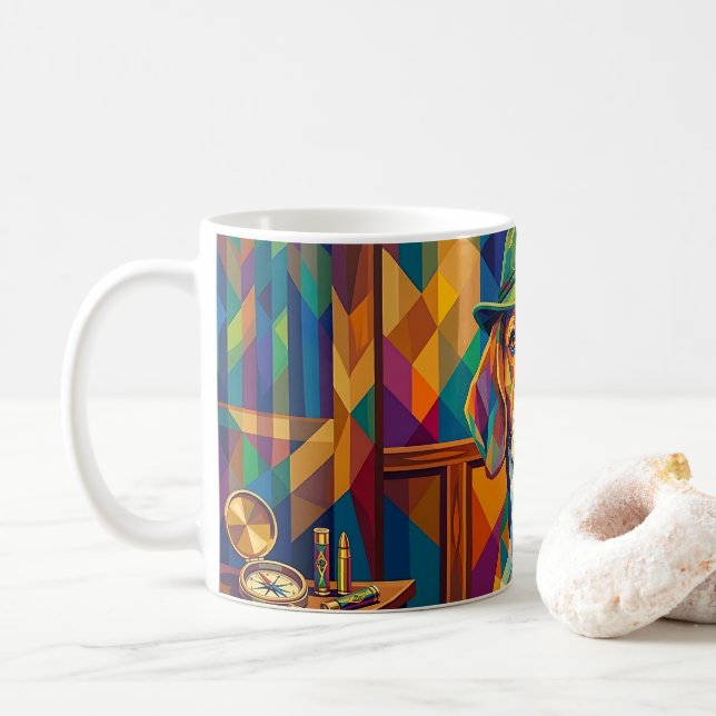 Caneca De Café Beagle Jäger Pop Art – Moderner Jagdhund (Com Donut)