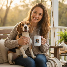 Caneca De Café Beagle Marrom Fofo Personalizar