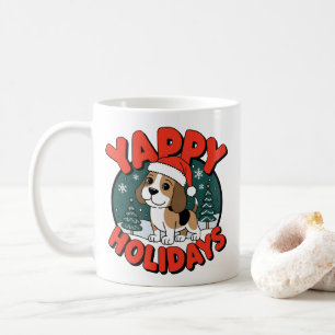 Caneca De Café Beagle Natal Feriados Feriados Engraçados Cachorro