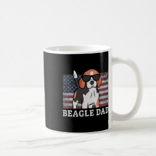 Caneca De Café Beagle Pai American Flag 4 De Julho Patriótico Bea