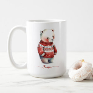 Caneca De Café Bear Cozy Winter White Polar Bear Christmas