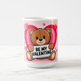 Caneca De Café Bear hearts Be my Valentine