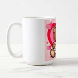 Caneca De Café Bear hearts Be my Valentine