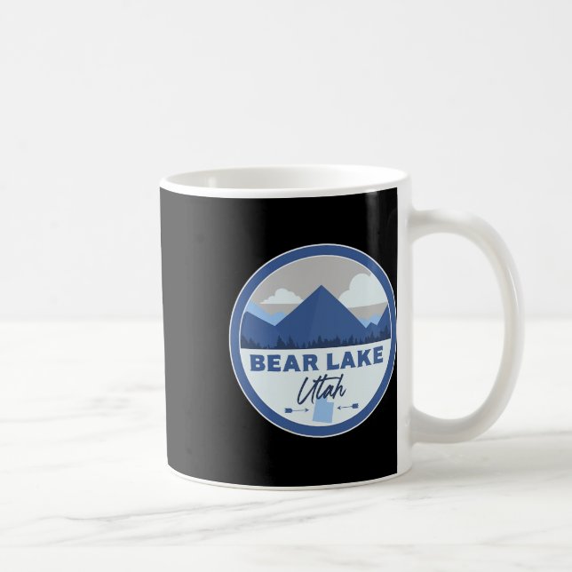Caneca De Café Bear Lake Utah Ut Mountains Badge Hiking Souvenir  (Direita)