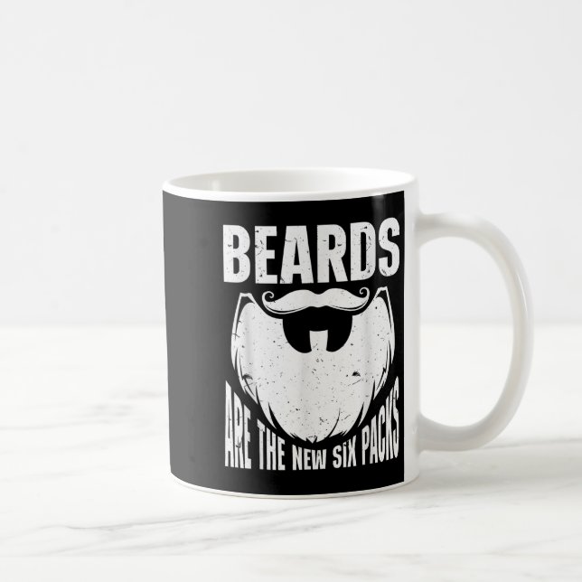 Caneca De Café Beard Quote Beards Are The New Six Pack  (Direita)
