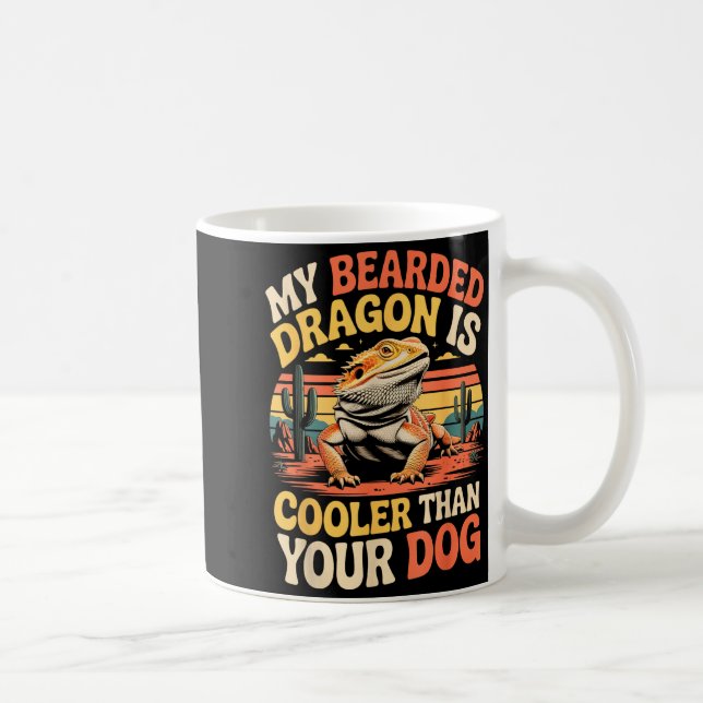 Caneca De Café Bearded Dragon Cooler Reptile Animal Beardie Beard (Direita)