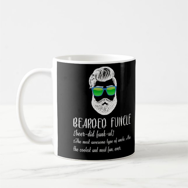 Caneca De Café Bearded Funcle Definition Uncle for Men (Esquerda)