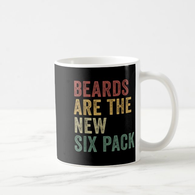 Caneca De Café Beards Are The New Six Pack Funny Bearded Men  (Direita)