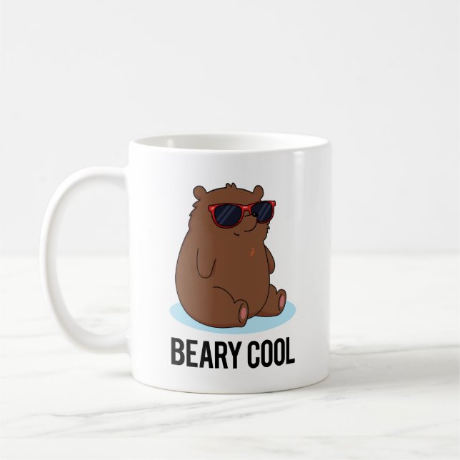 Caneca De Café Beary Legal Engraçado Bear Pun (Esquerda)