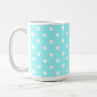 Caneca De Café Beautiful 50's Green With White Polka Dots