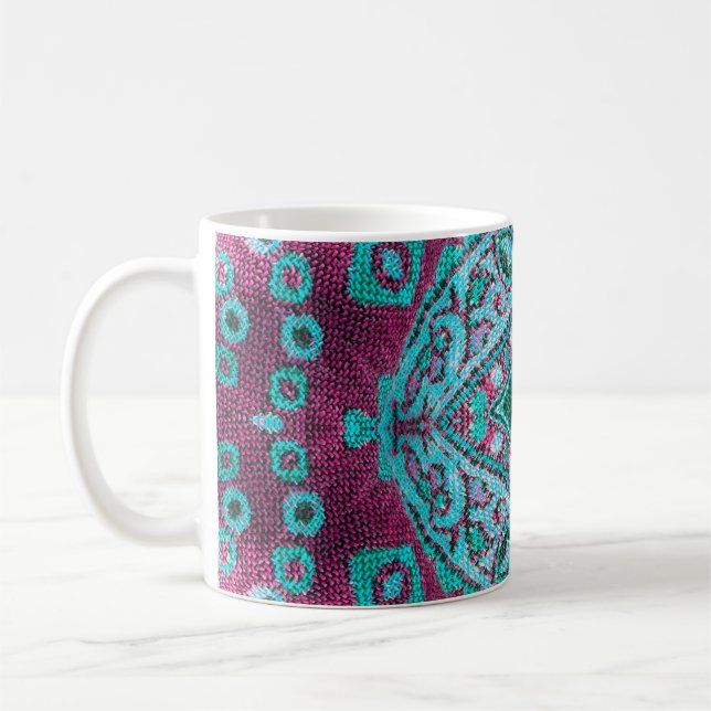 Caneca De Café Beautiful, arab, arabic, arabian, arabesque fabric (Esquerda)